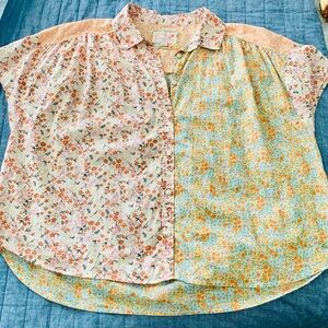 American Eagle Floral Multicolor Blouse